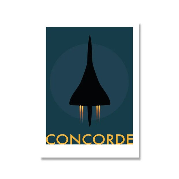 Affiche Vintage Concorde de Nuit | Esprit-Aviation