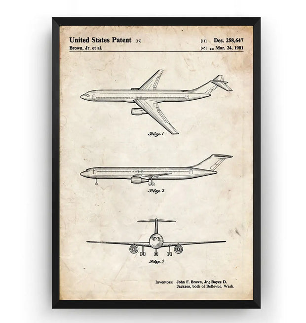 Tableau Avion Vintage Boeing | Esprit-Aviation