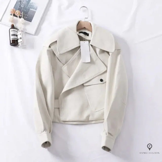 Blouson Aviateur Femme Blanc Neige | Esprit-Aviation