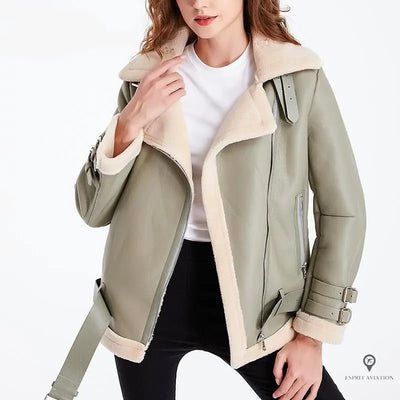 Blouson Aviateur Femme Bombardier Long | Esprit-Aviation