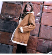 Blouson Aviateur Femme Camel et Blanc | Esprit-Aviation