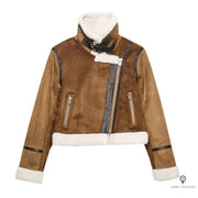Blouson Aviateur Femme Court Moutonné | Esprit-Aviation