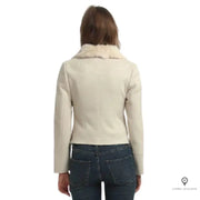 Blouson Aviateur Femme Fausse Fourrure Beige | Esprit-Aviation