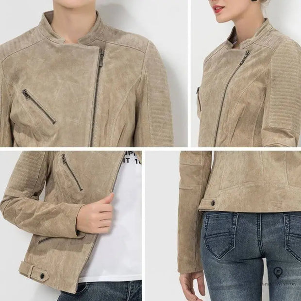 Blouson Aviateur Femme Gris Clair | Esprit-Aviation