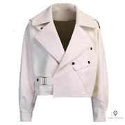 Blouson aviateur femme cuir blanc | Esprit-Aviation