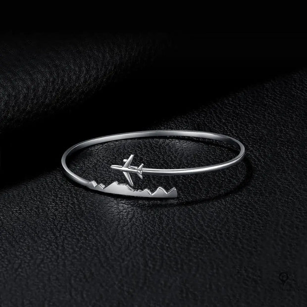 Bracelet Avion Argent Esprit-Aviation 