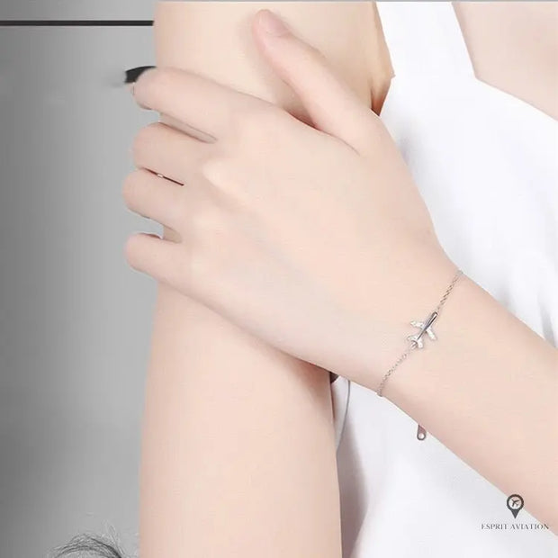 Bracelet Avion Cristal Esprit-Aviation 