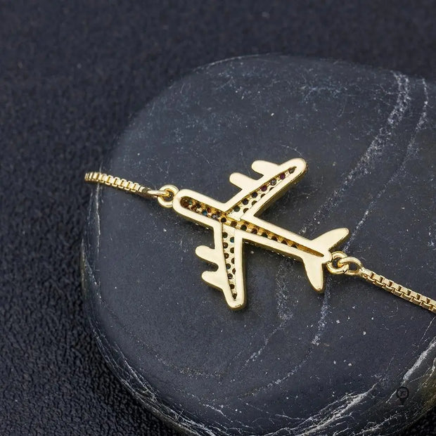 Bracelet Avion Doré Esprit-Aviation 