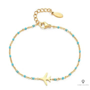 Bracelet Avion Femme Bleu Esprit-Aviation 