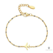 Bracelet Avion Femme Gris Esprit-Aviation 