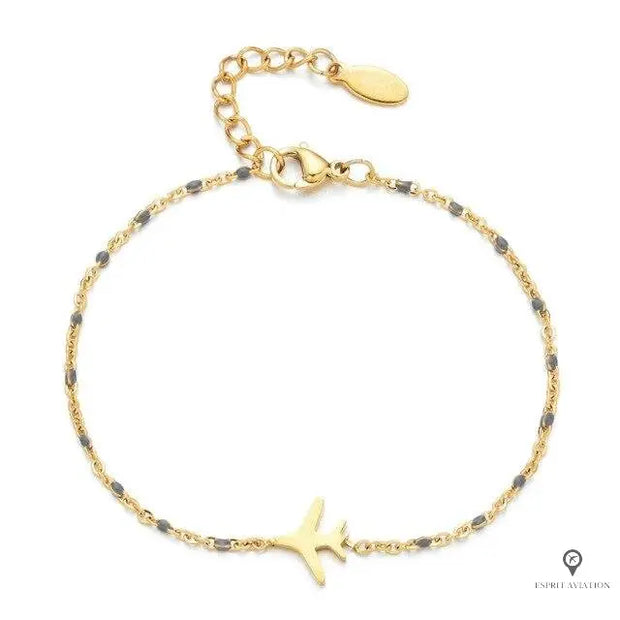 Bracelet Avion Femme Gris Esprit-Aviation 