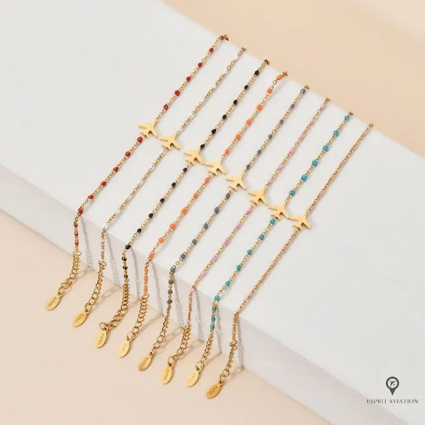 Bracelet Avion Femme Gris Esprit-Aviation 