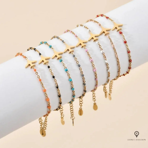 Bracelet Avion Femme Gris Esprit-Aviation 