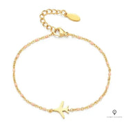 Bracelet Avion Femme Rose Esprit-Aviation 