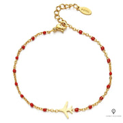 Bracelet Avion Femme Rouge Esprit-Aviation 
