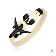 Bracelet Avion Noir et Blanc Esprit-Aviation 