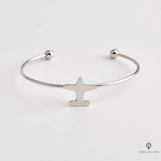 Bracelet Avion Terre Argenté Esprit-Aviation 
