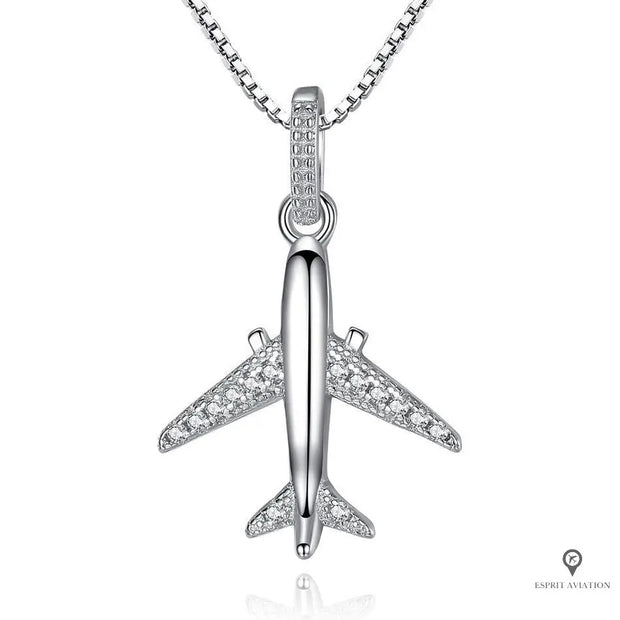 Collier Avion Argent Sterling Esprit-Aviation 