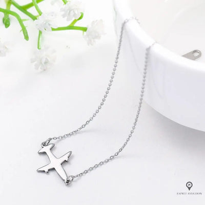 Collier Pendentif Avion Esprit-Aviation 