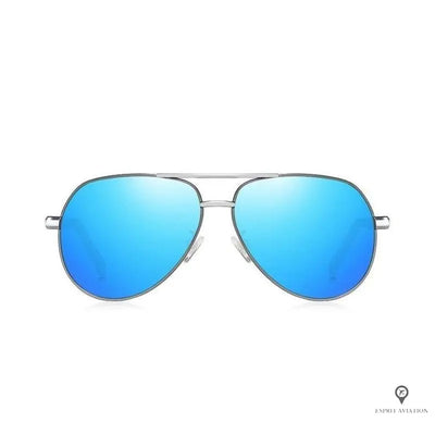 Lunette Aviateur Homme De Soleil Reflet Bleu | Esprit-Aviation