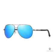 Lunette Aviateur Homme De Soleil Reflet Bleu | Esprit-Aviation