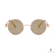 Lunette Aviateur Homme De Soleil Ronde Dorée | Esprit-Aviation