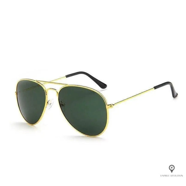 Lunette de Soleil Aviateur Homme Or | Esprit-Aviation
