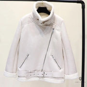 Manteau aviateur femme zippé blanc | Esprit-Aviation