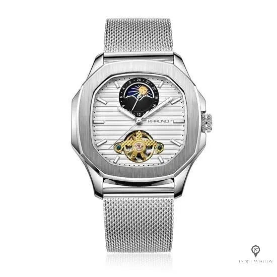 Montre Aviateur Automatique Acier Cadran | Esprit-Aviation