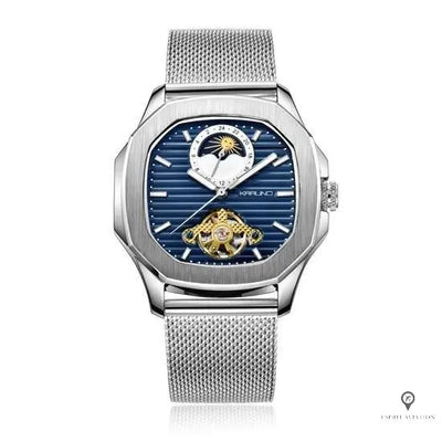 Montre Aviateur Automatique Acier Gris | Esprit-Aviation