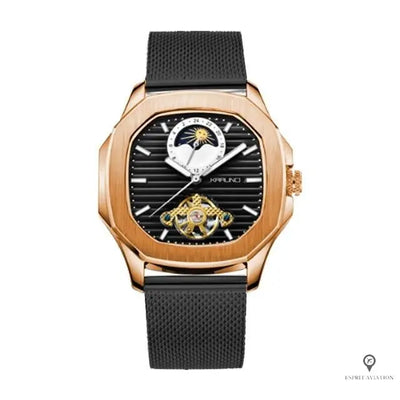 Montre Aviateur Automatique Acier Noir | Esprit-Aviation