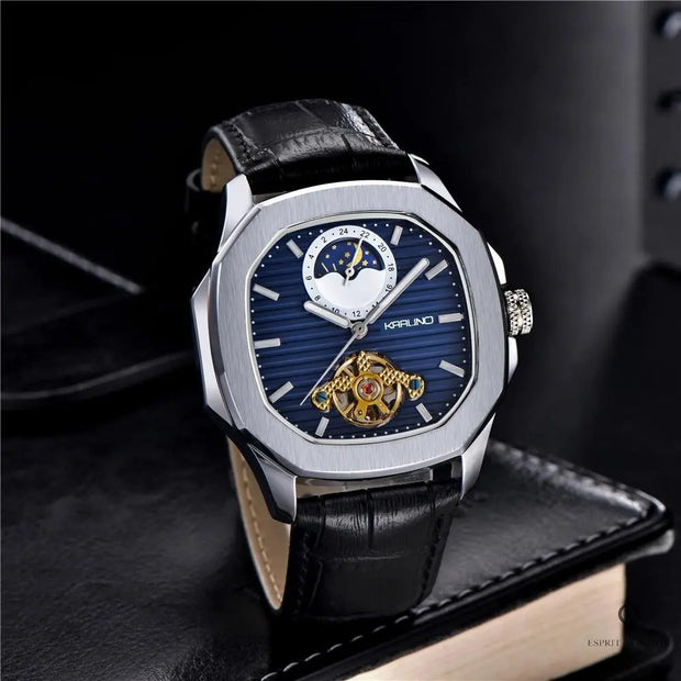 Montre Aviateur Automatique Cadran Bleu | Esprit-Aviation