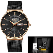 Montre Aviateur Bracelet Acier Noir | Esprit-Aviation