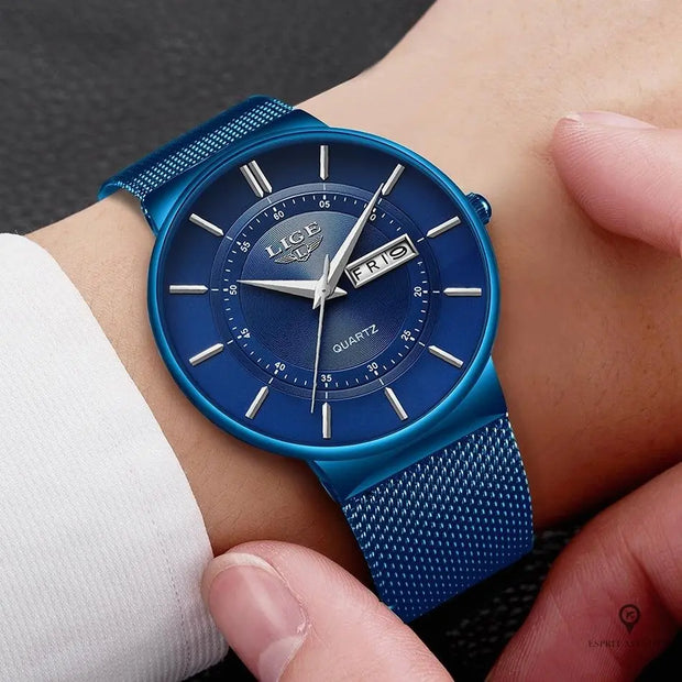 Montre Aviateur Bracelet Bleu | Esprit-Aviation