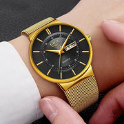 Montre Aviateur Bracelet Doré | Esprit-Aviation