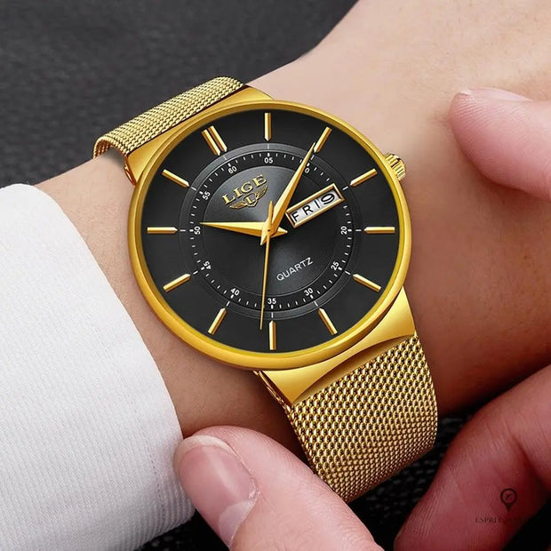 Montre Aviateur Bracelet Doré | Esprit-Aviation