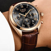 Montre Aviateur Homme Bracelet Cuir Chiffre Romain | Esprit-Aviation