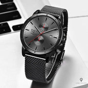 Montre Aviateur Quartz Acier Grise | Esprit-Aviation