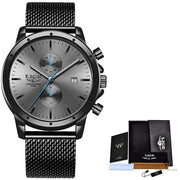 Montre Aviateur Quartz Acier Noir | Esprit-Aviation