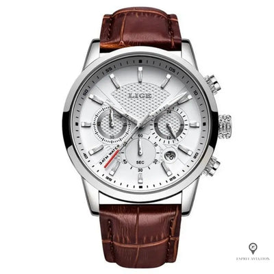 Montre Aviateur Quartz Blanche | Esprit-Aviation