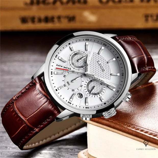 Montre Aviateur Quartz Blanche | Esprit-Aviation