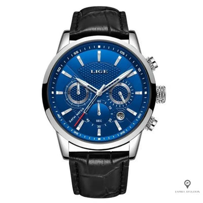 Montre Aviateur Quartz Bleue | Esprit-Aviation