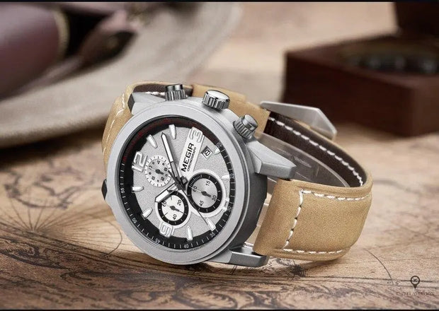 Montre Aviateur Quartz Bracelet Daim | Esprit-Aviation
