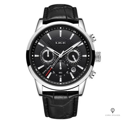Montre Aviateur Quartz Grise | Esprit-Aviation