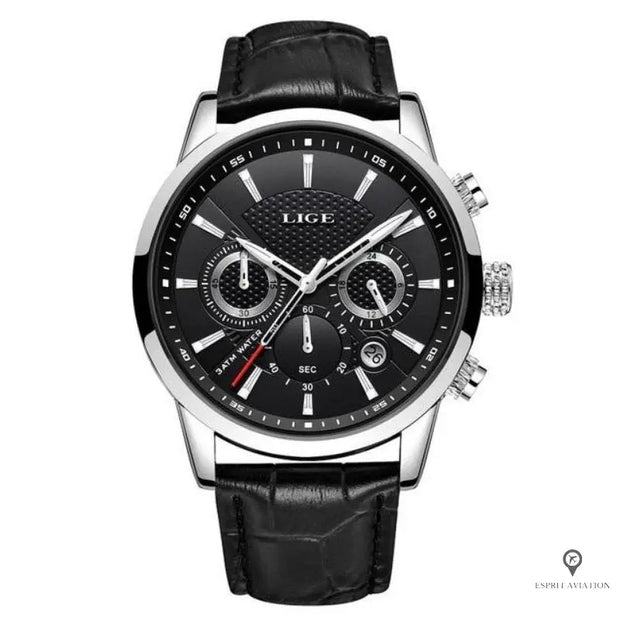 Montre Aviateur Quartz Grise | Esprit-Aviation