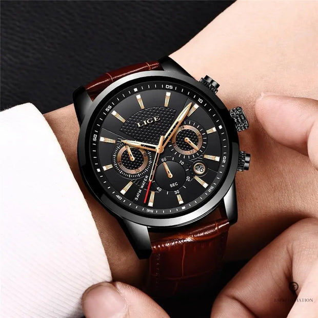Montre Aviateur Quartz Noire | Esprit-Aviation