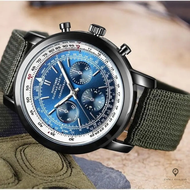 Montre Aviator Bleue | Esprit-Aviation