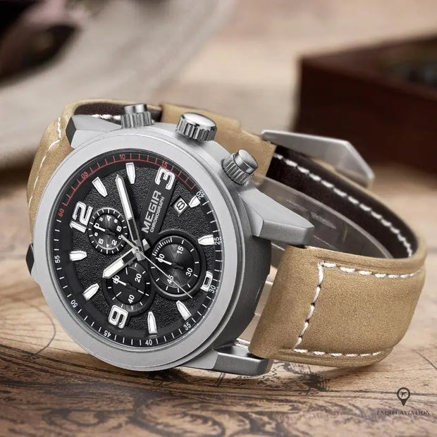 Montre Pilote Cuir | Esprit-Aviation