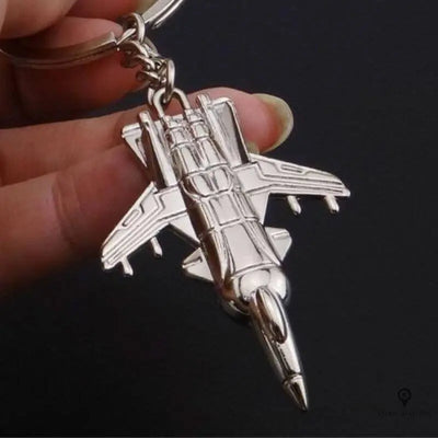 H-Customs Avion Avion Foursome Flying Sky Pendentif Porte-clés en Argent