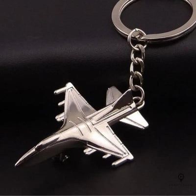 ODETOJOY Porte-clés en métal avec breloque en forme d'avion de combat,  cadeau de remerciement, modèle de chasseur F16, Avion civil, Medium :  : Mode